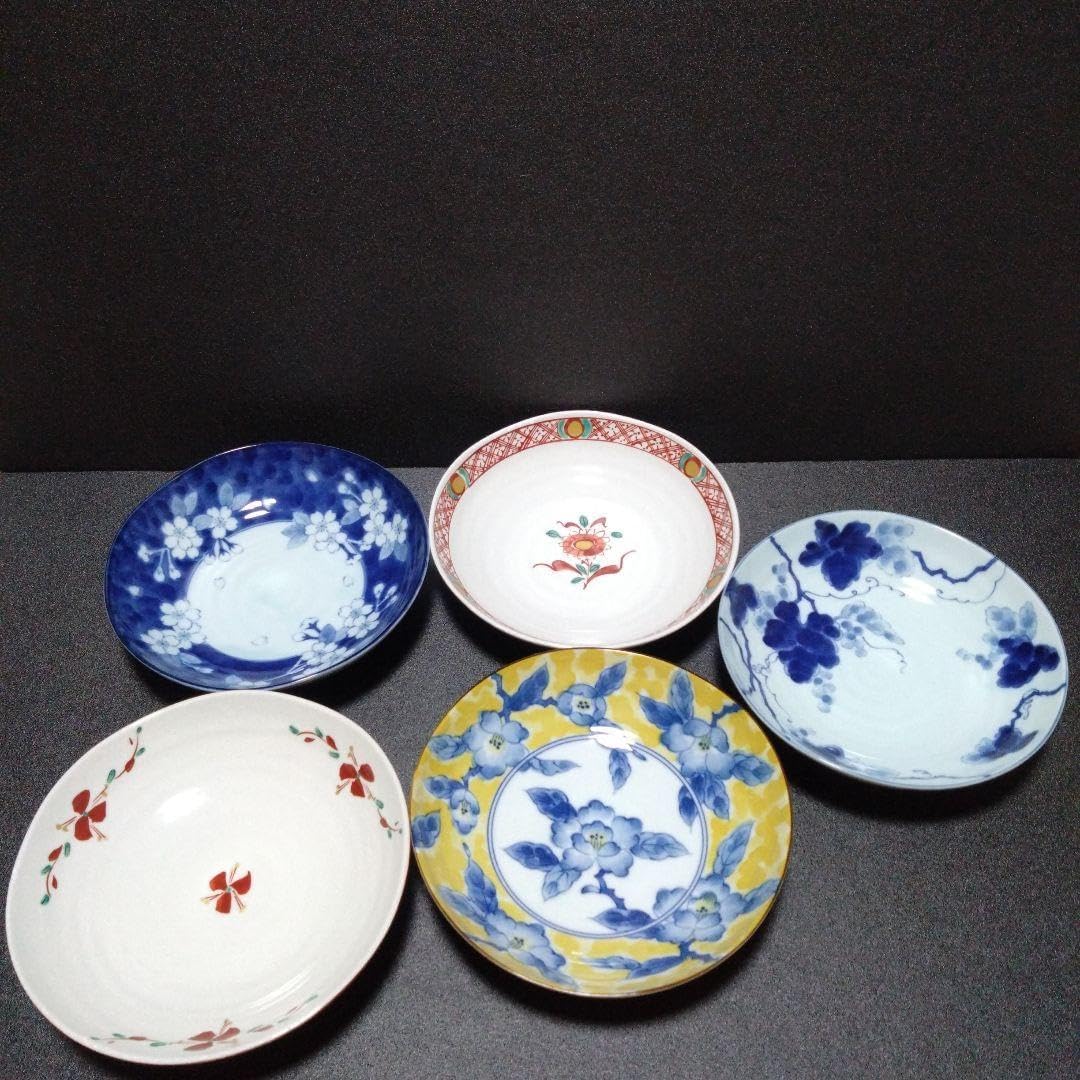 美濃焼 赤絵三味 和皿 パスタ皿 深鉢 盛鉢 中鉢 5個 新